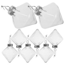  8 Pcs Palline Di Natale Plastica Trasparente Ornamenti Trasparenti