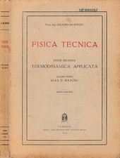 Fisica tecnica parte II vol I. Termodinamica applicata, gas e vapori. Balbino De