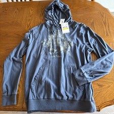 Nautica Jeans Co. Vintage Circa 2005 Type N-3 Pullover Hoodie Blue Cotton Medium