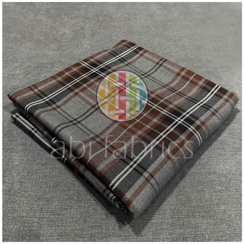 Tessuto tartan stewart marrone - stewart,