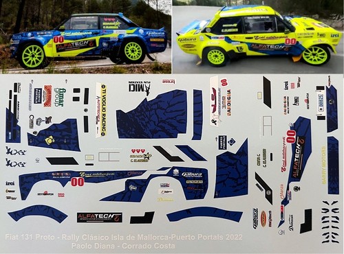 Decalcomania fiat 131 - decalcomania, 1:43