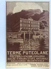 Cartolina Pubblicitaria Terme Puteolane Bagni Funghi Stufe Pozzuoli c5