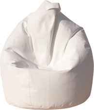 Dea Poltrona a Sacco, Finta Pelle, Bianco, 70 X 110 Cm