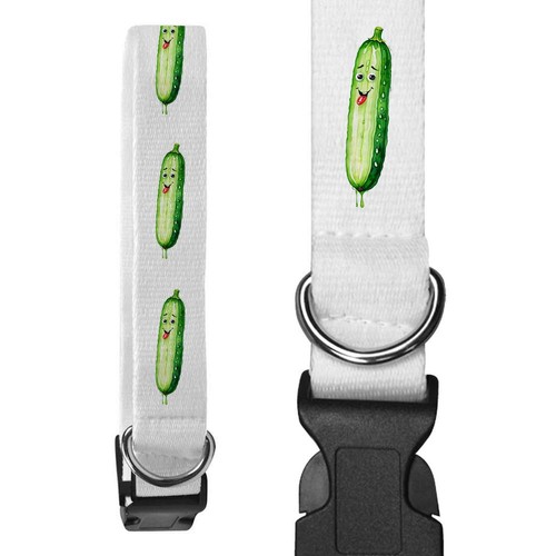 Cheeky cucumber dog collars - 'cheeky,