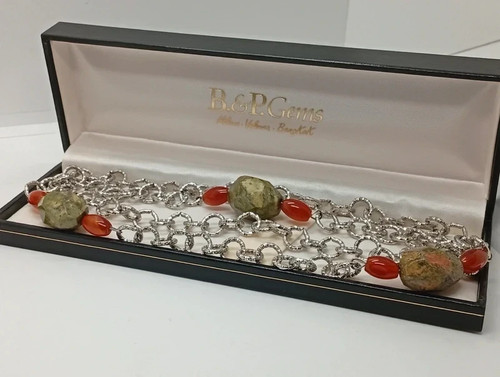 Collana lunga terra fuoco - collana, fuoco"