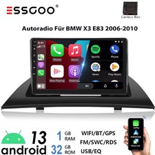 Autoradio 9" Apple CarPlay Android 14 1+32G GPS Navi FM per BMW X3 E83 2006-2010