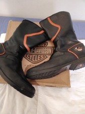 Harley Davidson stivali  moto-vintage -con cerniera mod .race boot- black orange