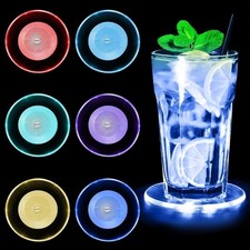 6x Sottobicchieri LED Colorati