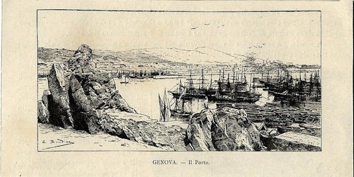 Stampa antica genova piccola - antica,