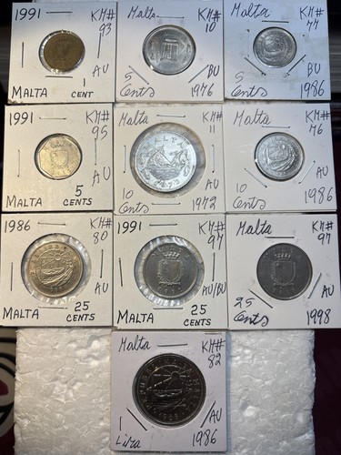 Lotto monete malta 1972 - lotto,