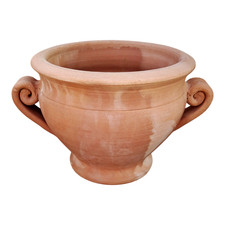 Vaso fioriera di terracotta rotonda portavaso da giardino per esterno