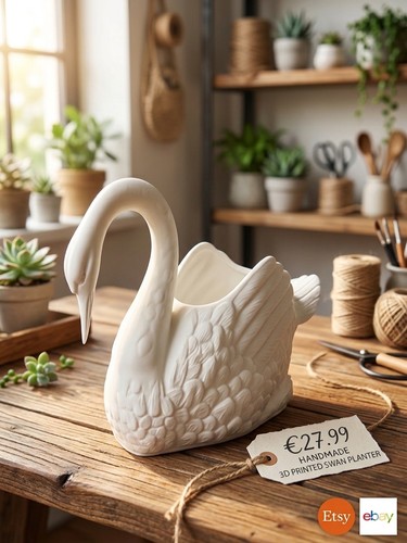 Vaso cigno lusso bianco - vaso, di
