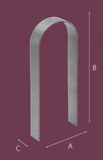 Fissaggio ad "U" pali legno