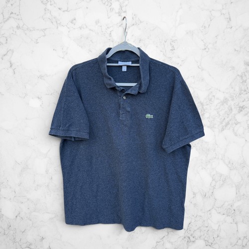 Vintage lacoste blu denim polo - denim,