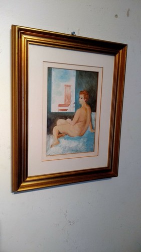 Quadro olio tela cornice - su,