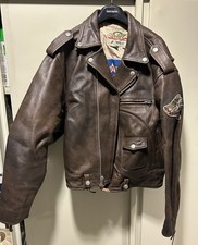 giubbotto pelle uomo Anni 80 Avirex “ Victory Or Death” Taglia XL