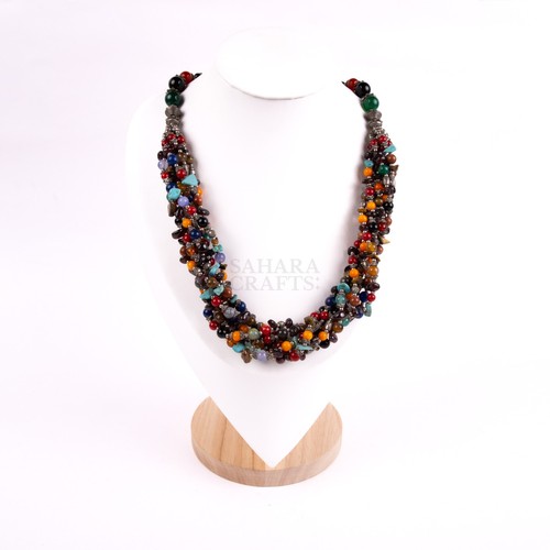 Collana multipietra perline