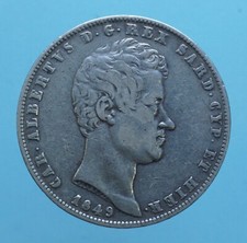 CARLO ALBERTO 5 LIRE 1849