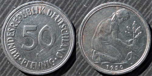 Germany pfennig 1950 - 50, f