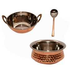 Servizio ciotola Handi, kadhai con cucchiaio da portata set completo...