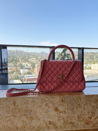 Borsa chanel rosa manico - chanel,