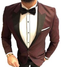 Rosso Bordeaux 5 Parti Smoking