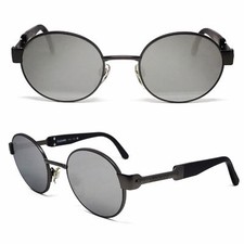 occhiali da sole uomo rotondi a specchio vintage anni 90 metallo italia GIAGUARO