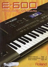 Roland E-600 Owner's Manual