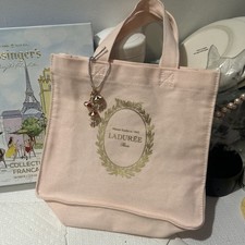 LADUREE CANVAS PINK TOTE BAG