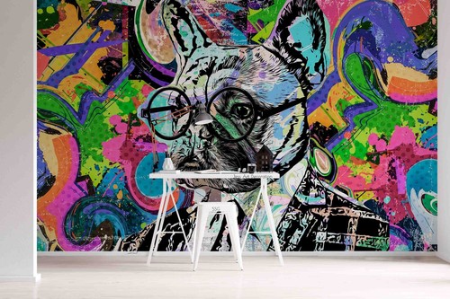 Graffiti cane occhiali - graffiti,