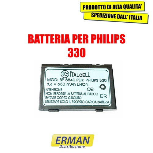 Batteria per philips 330 - philips, 3,6v