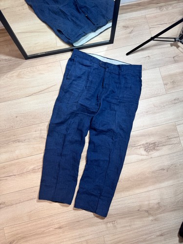 Lardini pantalone lino - lino, blu