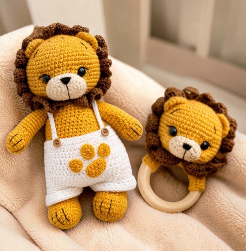 Set leone amigurumi - set, +