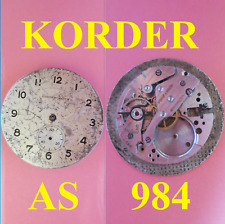 movimento korder watch cxn cal. as 984 movement manual old watch x parts vintage