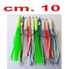 ESCA ARTIFICIALE PESCA TRAINA MARE ARTIFICIALI GOMMA SILICONICO RICCIOLA DENTICE