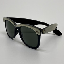 RARE SUNGLASSES VINTAGE B&L 5022 RAYBAN USA 80 WAYFARER II STREET NEAT G15 WHITE