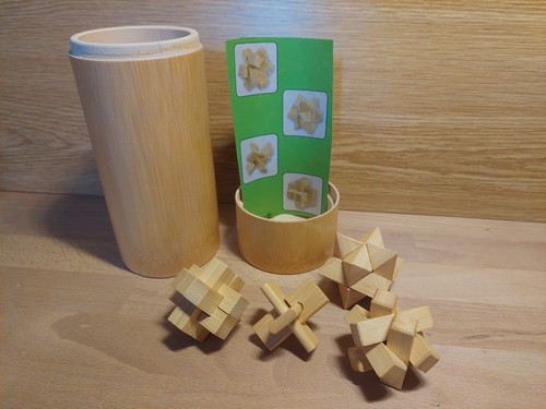 Gioco rompicapo bambù 4 - rompicapo,