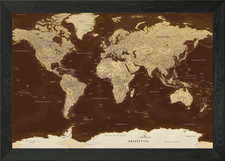 Mappa del mondo con cornice