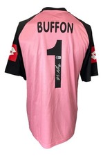 Maglia calcio rosa Gianluigi Buffon firmata Juventus Lotto BAS