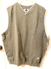 NWT ADIDAS V-Neck Light Gray &