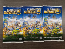 3 confezioni mai aperte di carte collezionabili Clash Royale 2018 Topps spedizione gratuita