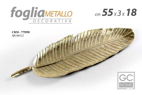 Foglia metallo decorativa - foglia,