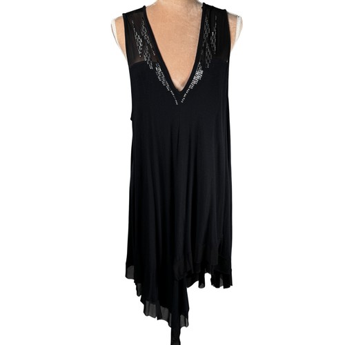 Mini abito nero con paillettes