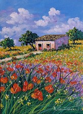 Quadri dipinti di paesaggi e