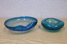 70er Schale+Aschenbecher Glas