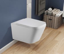 WC sospeso senza bordo lavabo