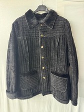 Montone Vintage Donna Nero Taglia XL Comodo Caldo Elegante Casual Woman 