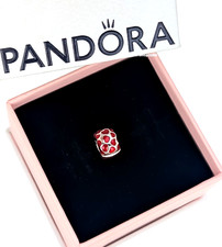 Ciondolo Clip Tonda Cuore Rosso Argento 925 Ale Nuovo 100% Autentico PANDORA 793679C01