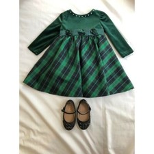 Vestito bambina verde aderente