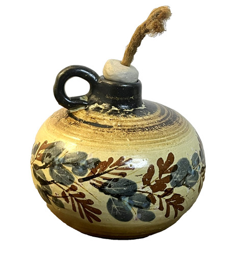 Lampada olio dipinta mano - dipinta, a